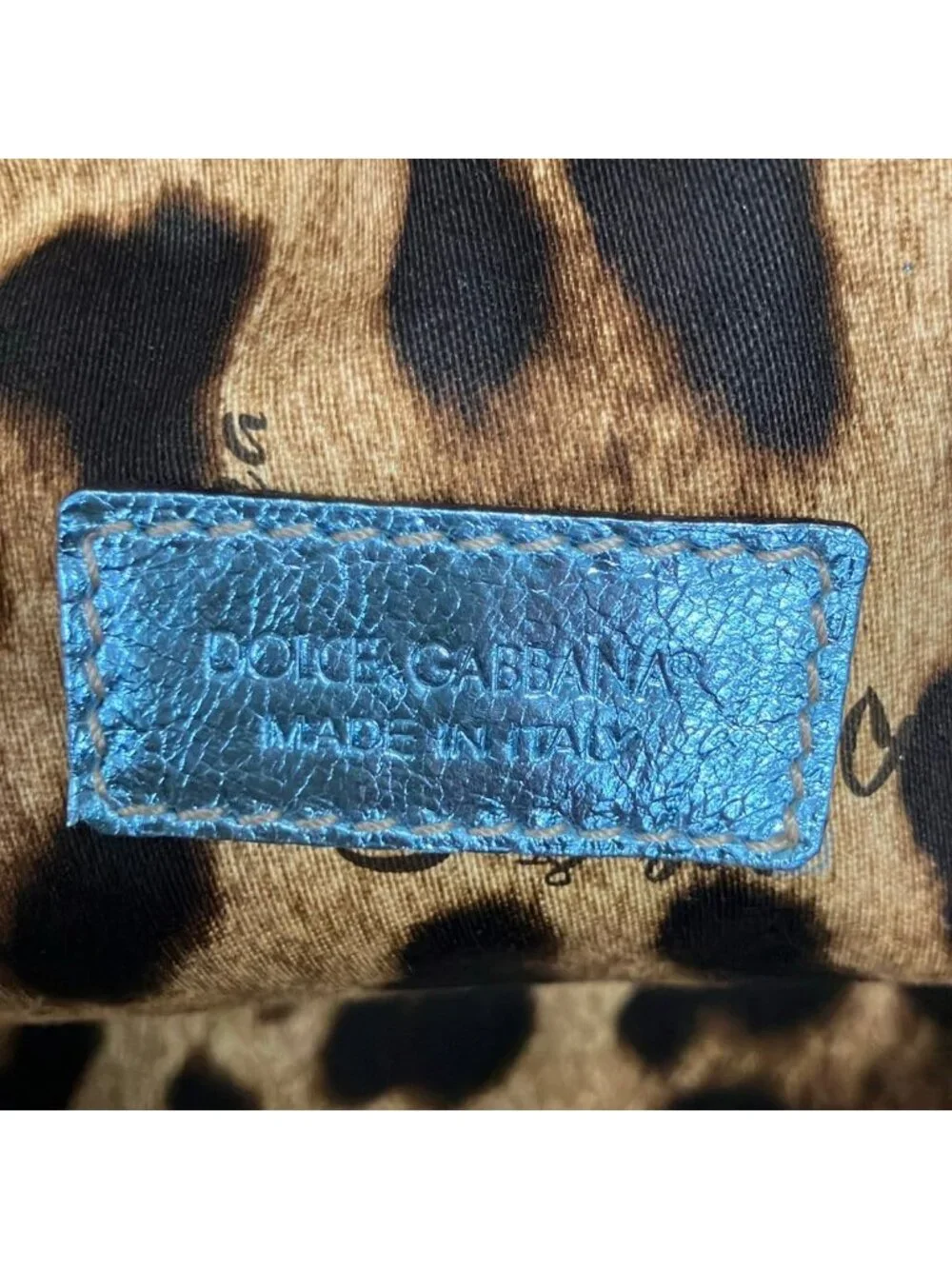 Dolce & Gabbana Handbag Blue Mini Boston Leather